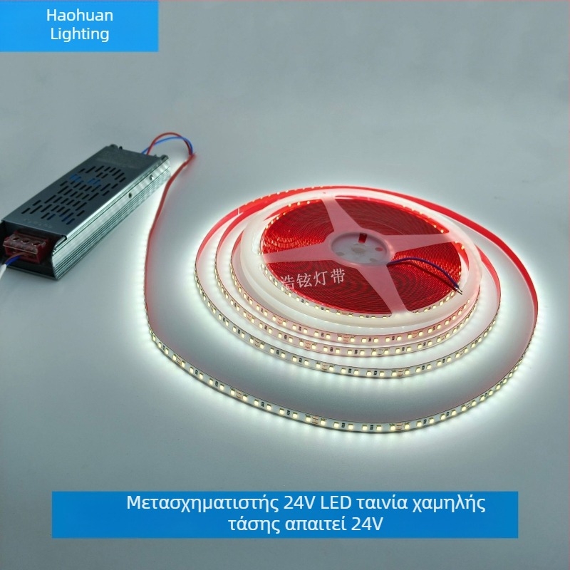 Ταινία LED 24V2835, 20 m, χωρίς πτώση τάσης, αυτοκόλλητη για οροφή και φόντο τοίχου, COB γραμμικό φως