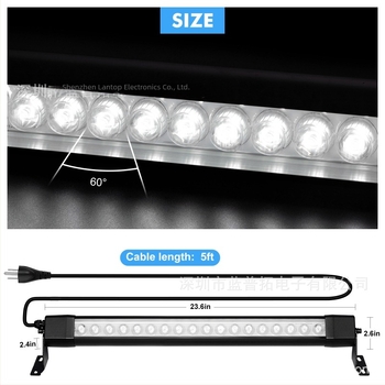 LED λωρίδα φωτισμού τοίχου εξωτερική χρήση, 18 LED, IP67, dimmable, διαστάσεις 600×65×110 mm, 2200–6000K, 1800 lm, γωνία δέσμης 120°, είσοδος 24/120/220V