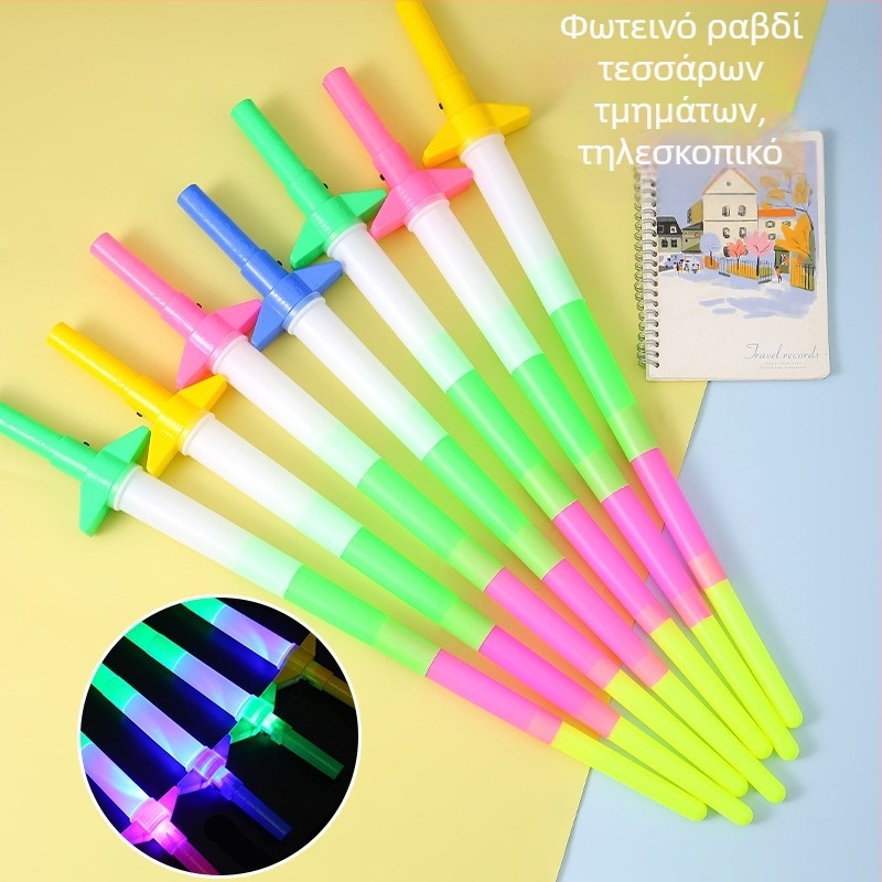 Τελεσκοπικός LED μπαστούνι για Συναυλίες, τεσσάρων τμημάτων, ενσωματωμένο ηλεκτρονικό LED φως