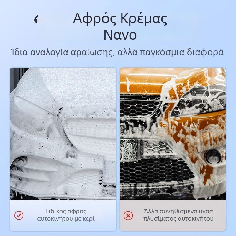Αφρός καθαρισμού αυτοκινήτων με κερί σε υδατικής βάσης – υψηλός αφρός, ισχυρή αφαίρεση λαδιών και λεκέδων