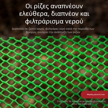 Πράσινο πλέγμα φράχτης μπονσάι από παχυμένου πολυπροπυλενίου, αναπνεύσιμο, με αποστράγγιση, προστασία από διαρροή χώματος, κοβόμενο, για καλλιέργεια ριζών