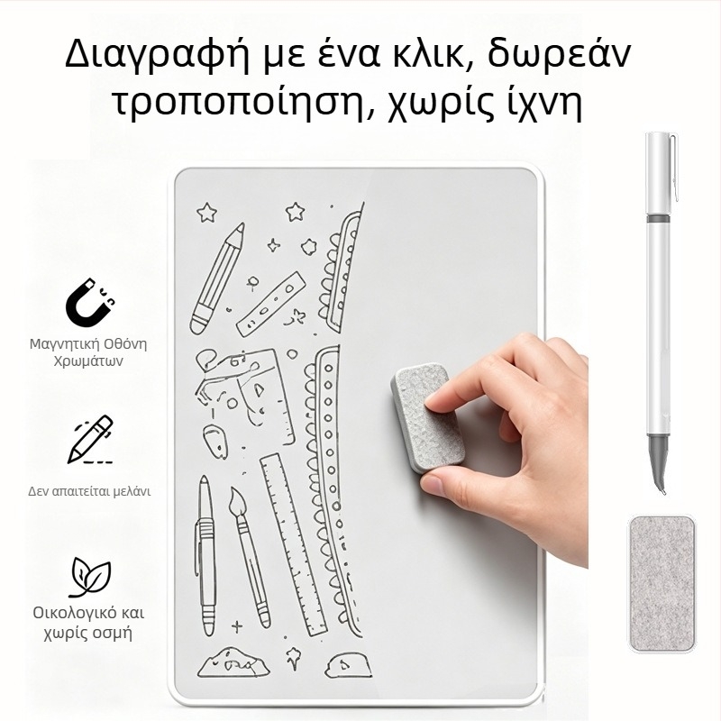 Πολυλειτουργικός μαγνητικός πίνακας γραφής για οικιακή εκπαίδευση, μονόπλευρη λευκή επιφάνεια με αυτοκόλλητο χωρίς ίχνη, δεν βλάπτει τον τοίχο, κατάλληλος για χονδρική πώληση