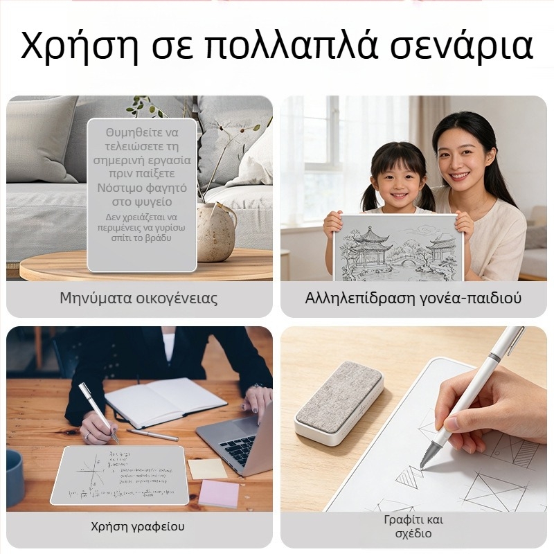 Πολυλειτουργικός μαγνητικός πίνακας γραφής για οικιακή εκπαίδευση, μονόπλευρη λευκή επιφάνεια με αυτοκόλλητο χωρίς ίχνη, δεν βλάπτει τον τοίχο, κατάλληλος για χονδρική πώληση