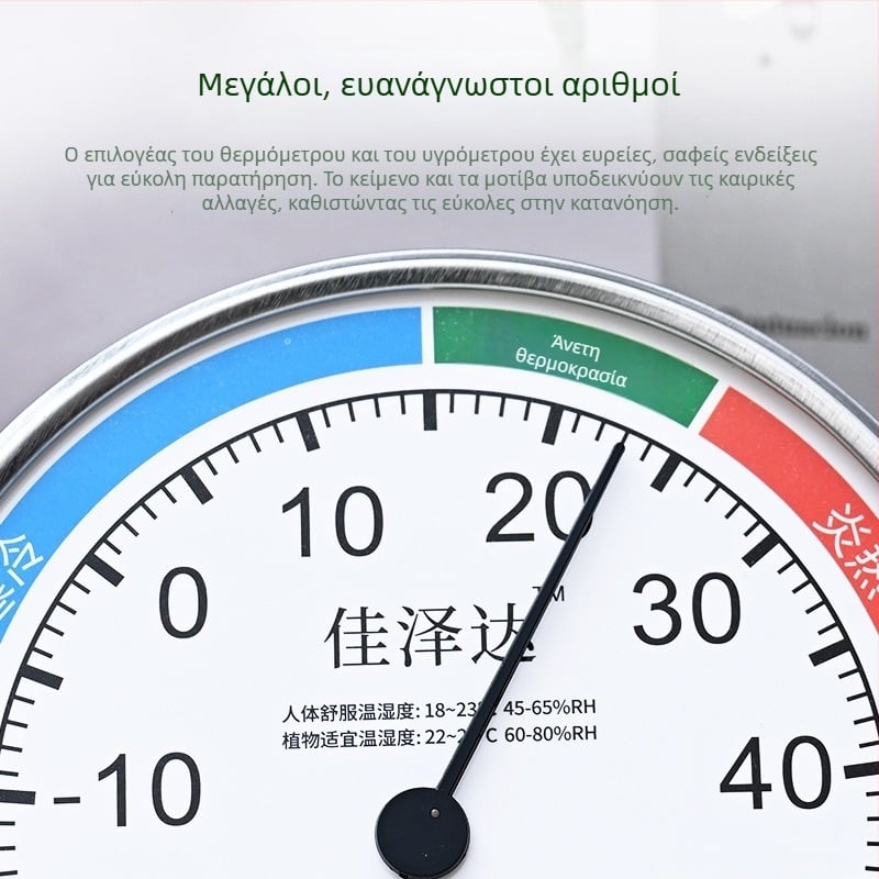 Θερμόμετρο εσωτερικού χώρου και μετρητής υγρασίας υψηλής ακρίβειας — μέτρηση θερμοκρασίας και υγρασίας για σαλόνι, υπνοδωμάτιο και παιδικό δωμάτιο