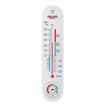 Delixi Electric εσωτερικό θερμόμετρο και υγρόμετρο με γυάλινο σωλήνα, μέτρηση θερμοκρασίας και υγρασίας, ακριβές