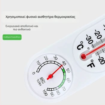 Μετρητής θερμοκρασίας και υγρασίας, εσωτερική/εξωτερική χρήση, επιτοίχιος για θερμοκήπιο