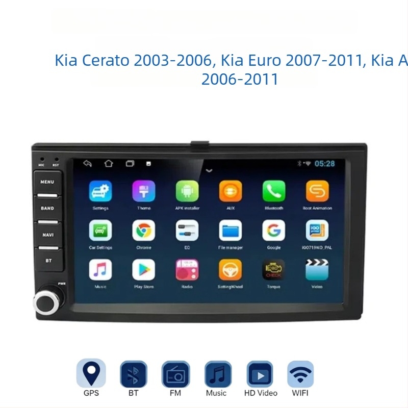 Kia universál Android πλοήγηση αυτοκινήτου με GPS, CarPlay και κεντρική κονσόλα, 7 ιντσών IPS οθόνη