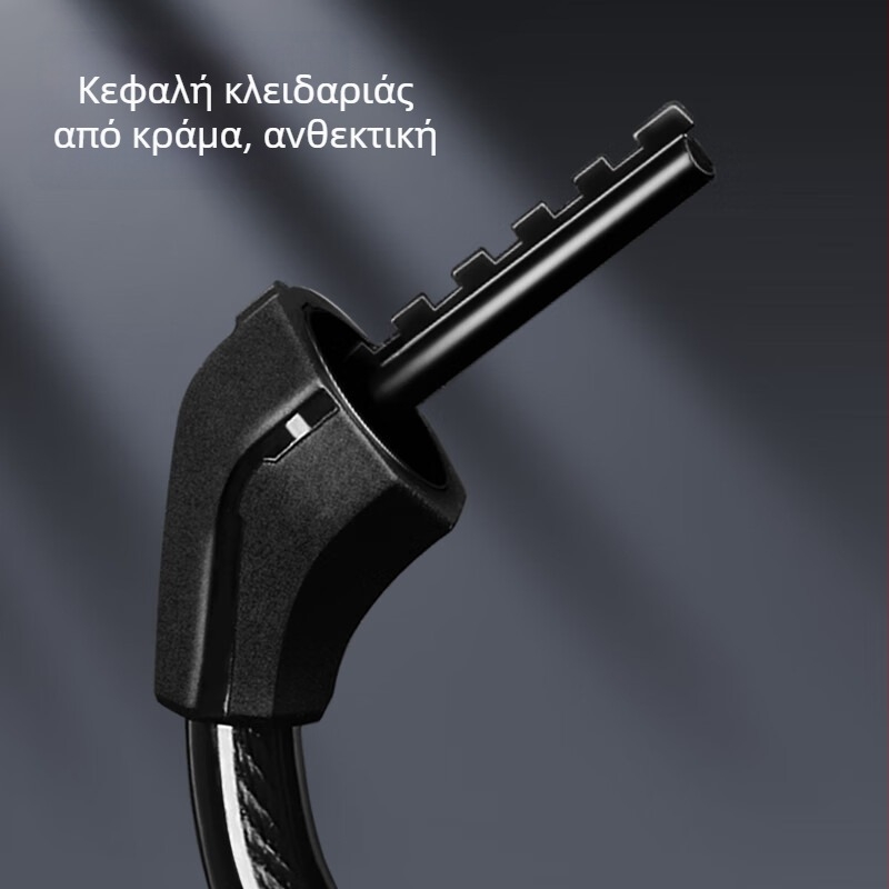 Κλειδαριά ποδηλάτου Deli με πενταψήφιο κωδικό, παχύ ατσάλινο καλώδιο, αντικλοπης για ηλεκτρικά και ορεινά ποδήλατα, μοντέλο DL508011