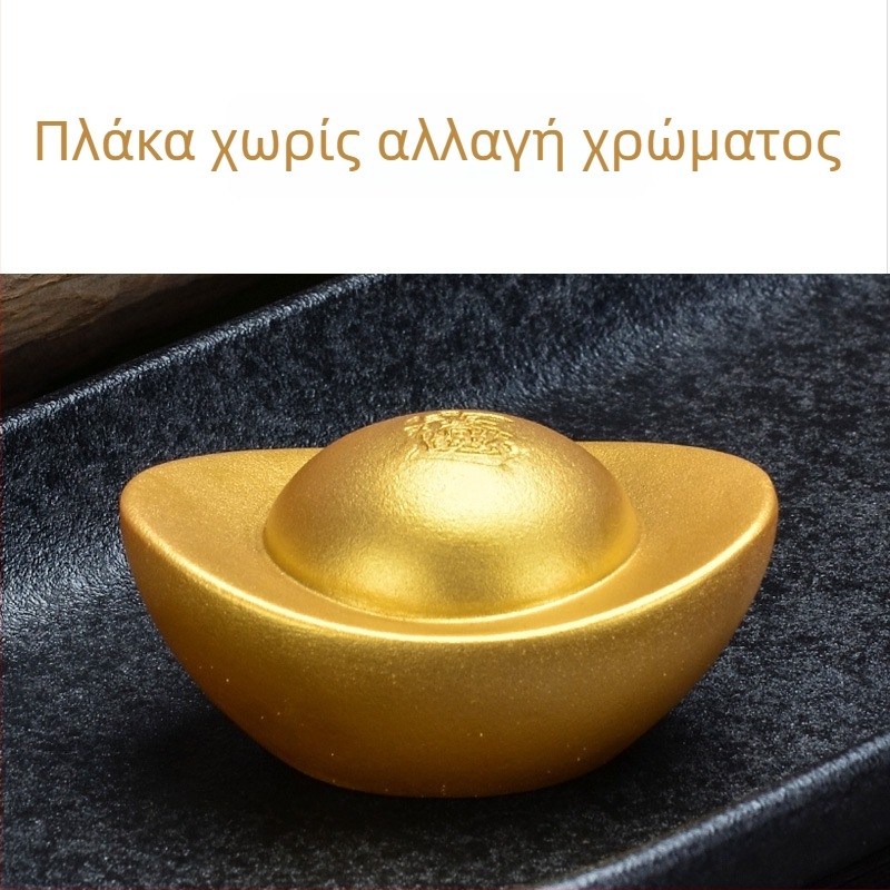 Tea Pet που αλλάζει χρώμα – ρητίνης χρυσό δινάριο, διακοσμητικό για τραπεζάκι τσαγιού, ευημερία και τύχη, δημιουργικός διακοσμητικός για τσάι
