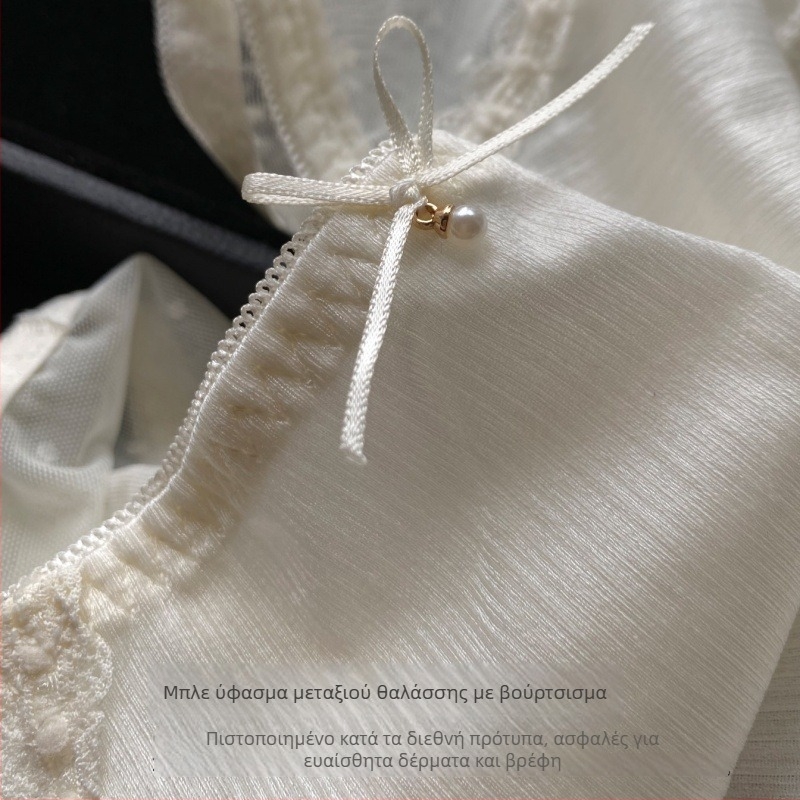 Γυναικείοι ultra-thin εσώρουχοι με δαντέλα, Ice Silk ύφασμα, μεσαία μέση, αναπνέων δίκτυο με πουά, εφαρμοστό στους γοφούς