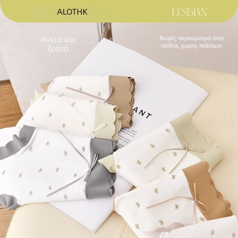 Yanxiang 1078 Χωρίς ραφές βαμβακερά εσώρουχα με εκτύπωση συννεφών και κορδέλα, γυναίκες μέσης, συσκευασμένα σε κουτί