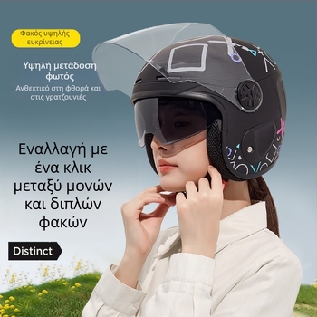 Unisex κράνος για ηλεκτρικά οχήματα για φθινόπωρο και χειμώνα – προστασία για ηλεκτρικά ποδήλατα/μηχανές, 3C πιστοποιημένο