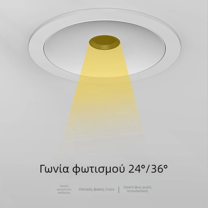 12W LED Downlight με πλήρες φάσμα – επιφανειακή τοποθέτηση και εντοιχισμένο φωτιστικό οροφής για οικιακή χρήση, ξενοδοχείο και εμπορικά έργα φωτισμού