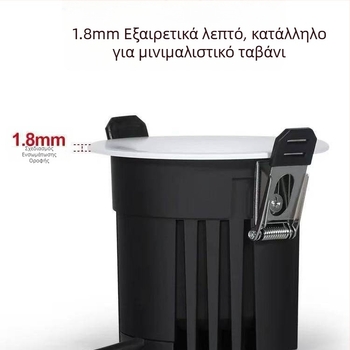 LED ενσωματωμένος καμπύλος προβολέας πλήρους φάσματος για τοίχους και διαδρόμους, αντιθαμπωτικό downlight