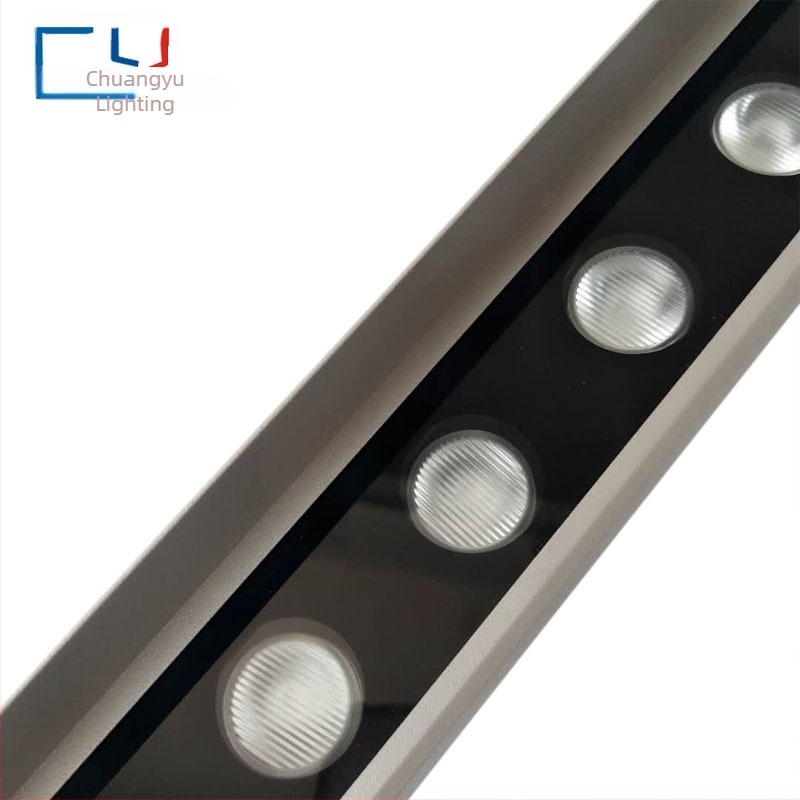 LED φωτιστικό τοίχου-πλύσης με αντιθαμβωτικότητα και διαφράγματα, γραμμικός σχεδιασμός, εξωτερικά αδιάβροχο, ρυθμιζόμενη ένταση φωτισμού