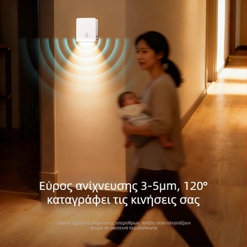 LED Έξυπνο Νυχτερινό Φως με Αισθητήρα Κίνησης, για Υπνοδωμάτιο, Ντουλάπα και Διάδρομο, Φωτισμός Προστασίας Ματιών