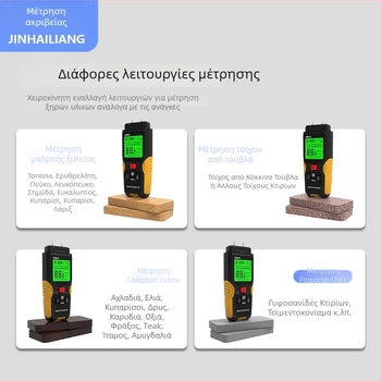 Ψηφιακή οθόνη υψηλής ακρίβειας μετρητής υγρασίας ξύλου, μετρητής υγρασίας δομικών υλικών, μετρητής υγρασίας τοίχων και τσιμέντου
