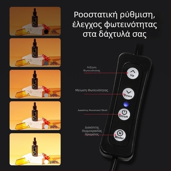 Ruiteng 40 cm μίνι πενταπλευρικό LED φωτιστικό κουτί για φωτογράφηση κοσμημάτων και still life, φορητό πτυσσόμενο στούντιο