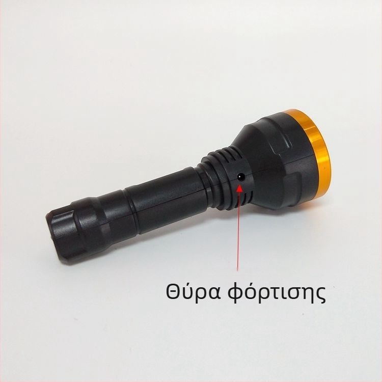 Liangzhiwei 802 Επαναφορτιζόμενος φακός LED υψηλής ισχύος με αλουμινένιο δαχτυλίδι, εξωτερικός φωτισμός μακρού βεληνεκούς