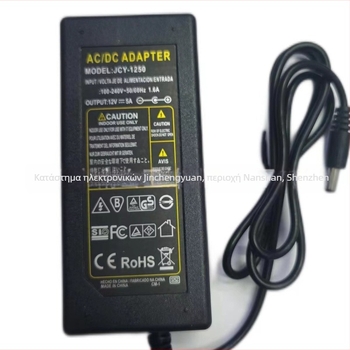 Τροφοδοτικό LED λωρίδας 12V 5A, αντάπτορας για λωρίδες LED 5050/5630