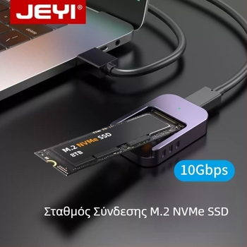 Jeyi/Jiayi εξωτερική θήκη SSD M.2 NVMe/SATA USB-C
