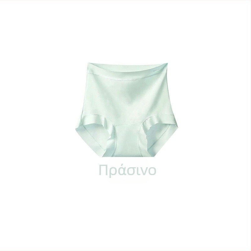 Γυναικείο εσώρουχο με ψηλή μέση από ice silk, διαπνέον και αντιβακτηριακό, επένδυση από μεταξωτής μουριάς, επιμηκυμένο gusset και shaping κοιλιάς