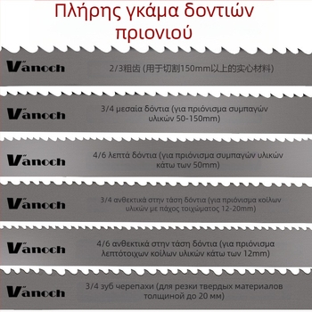 Huoxian M42 διμεταλλική λεπίδα για Bandsaw για κοπή μετάλλων, μοντέλο 3505, για οπλισμό, ανοξείδωτο ατσάλι και κράμα καλουπών 4115