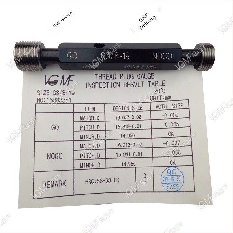 55° ISO σωληνικές ρόγες — σετ γκάιτζ για G1/16, G1/8, 1/4, 3/8, G1/2, 3/4: δαχτυλίδια μετρήσεων, καλούπια μέτρησης και Go/No-Go μετρητές