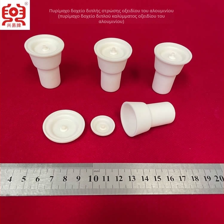Xingyi Brand Double-Layer Corundum Crucibles with Double Lid, 6-Hole Crucible Rack for Graphite Carbon Analysis