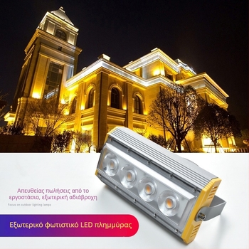 LED προβολέας 36W για εξωτερικούς χώρους, στενή δέσμη, φωτισμός τοίχων τύπου wall-washer, αλουμινένιο περίβλημα, IP65