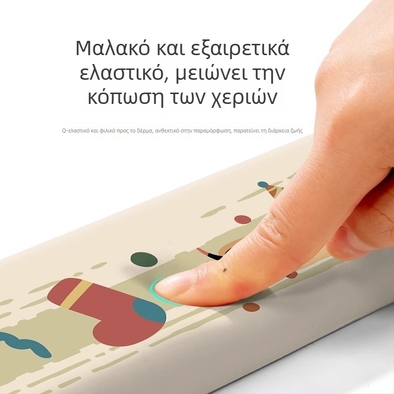 Mouse pad με Dachshund wrist rest, αντιολισθητικό, αφρός μνήμης, για γραφείο και σπίτι, δύο μέρη 25×22,6 cm και 44×8 cm