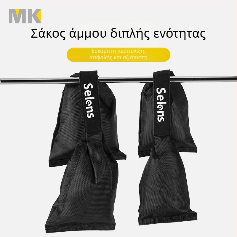 Selens τσάντα άμμου για τρίποδο φωτογραφίας — διπλής ενότητας, μαύρη, μεγάλη χωρητικότητα