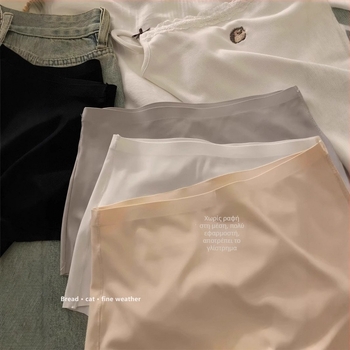 Γυναικείες σλιπ χωρίς ραφές από Ice Silk, ροδακινή απόχρωση, καλοκαίρι, διαπνοή, μονόχρωμο