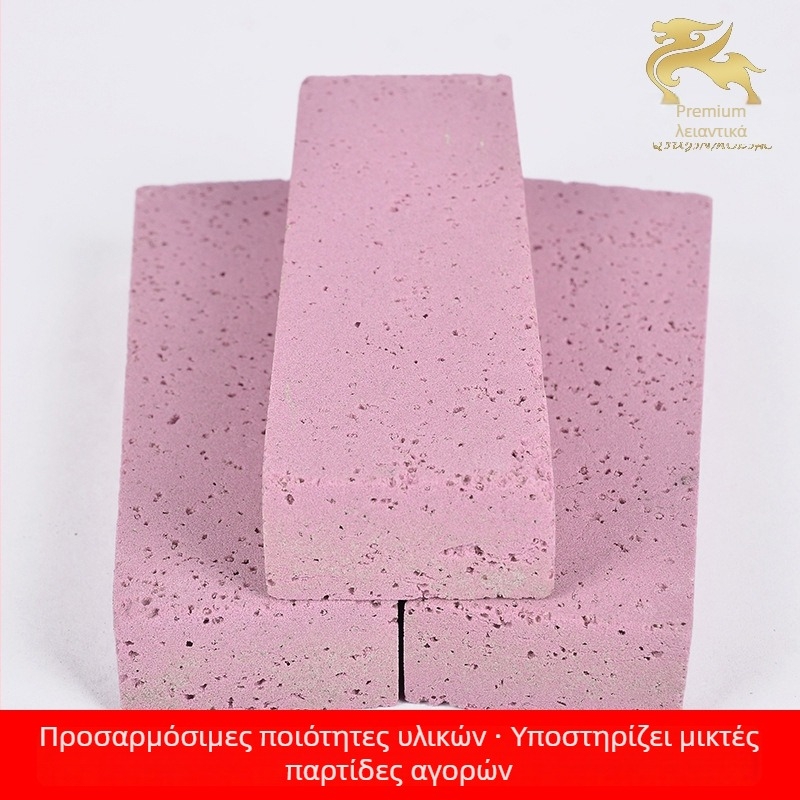 Ροζ ορθογώνιος λίθος από χρωμοκορούνδιο για λεπτό ακονίισμα, γυάλισμα και λείανση· δυνατότητα επεξεργασίας κατά παραγγελία· διαθεσιμότητα σε μεγάλες παραγγελίες.