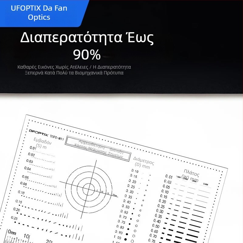Μετρητής μεγέθους καρτών, διαφανής μετρητής κουκκίδων φιλμ, κάρτα ελαττωμάτων, κάρτα σύγκρισης, ευέλικτος χάρακας για σύγκριση ελαττωμάτων και ρωγμών