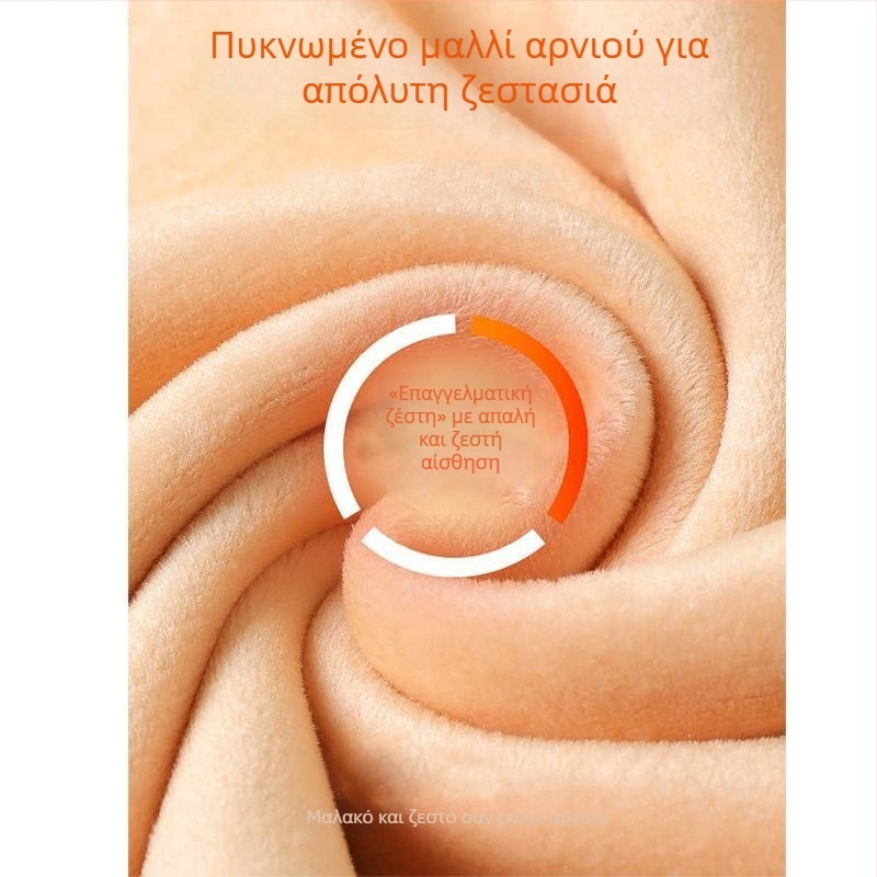 Γυναικείο σετ θερμικού εσωρούχου με φλίς αρνιού - χοντρό για τον χειμώνα, πάνω και παντελόνι με επένδυση φλίς