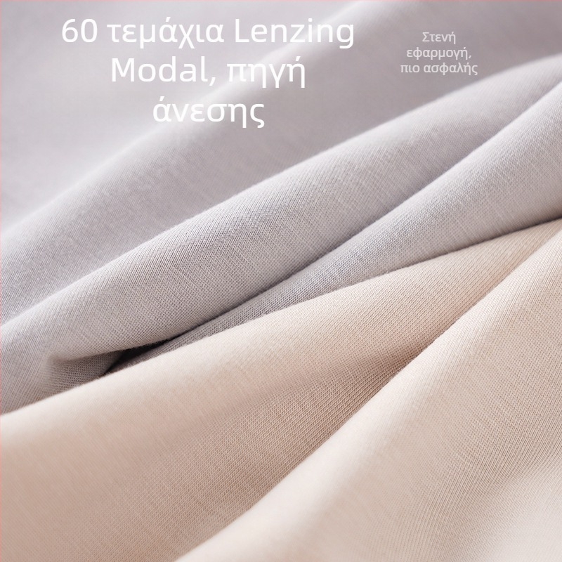 Γυναικείες εσώρουχες σε μεγάλο μέγεθος με ψηλή μέση, Lenzing Modal, 60-Count, επένδυση καβάλου από Mulberry μετάξι, διευρυμένος καβάλος, τριγωνικά βρακάκια, διαπνέουσες και άνετες