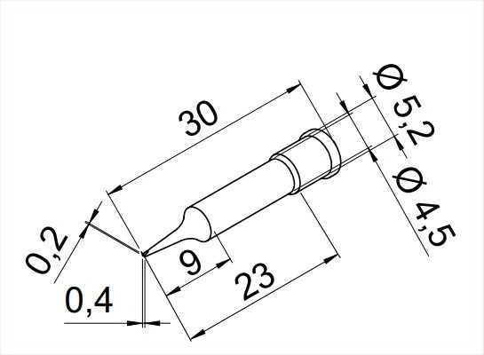 Takachiho 0102CDLF04 αντιοξειδωτική άκρη κολλητήρι για ERSA I-Tool Nano και I-Tool PIC