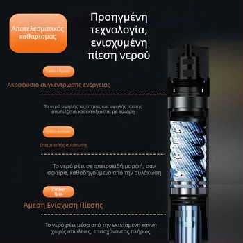 Μαύρο Διαμάντι Υψηλής Πίεσης Πιστόλι Νερού για Οικιακή και Κήπου — Άμεσο Ψεκάσιμο, Κατάλληλο για Πλύσιμο Αυτοκινήτων, Πότισμα Λουλουδιών και Λαχανικών, Ακροφύσιο Τύπου Πιπίλας