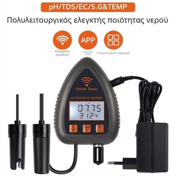 5-σε-1 WiFi Bluetooth Μετρητής Ποιότητας Νερού: pH, TDS, EC, SG και Θερμοκρασία