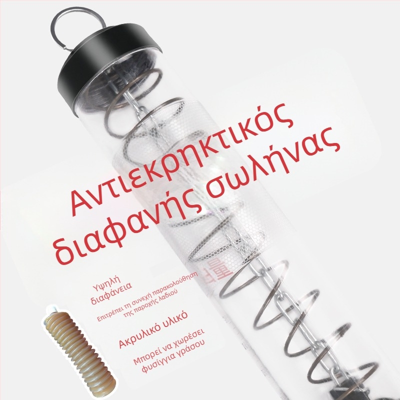Χειροκίνητο πιστόλι γράσου με διαφανή δεξαμενή, υψηλής πίεσης, για εκσκαφείς και φορτωτές· συμπαγές, κατάλληλο για μονό- και διπλό χειρισμό, εξοικονομεί κόπο