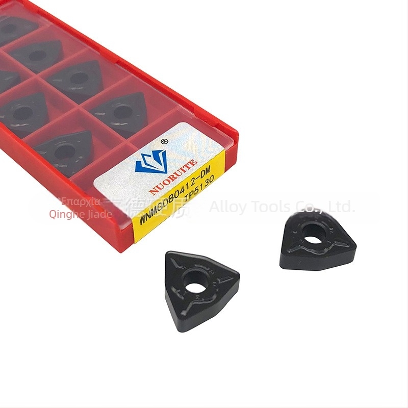 Ινσέρτ τόρνινγκ CNC με σχήμα ροδάκινου WNMG080404-DM για επεξεργασία χάλυβα και ανοξείδωτου χάλυβα