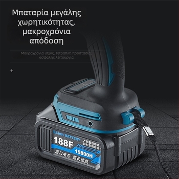 Δραπανο χωρίς καλώδιο με κινητήρα χωρίς ψήκτρες, υψηλή ροπή, επαναφορτιζόμενη μπαταρία λιθίου, πολυλειτουργικό κρουστικό δράπανο για οικιακή χρήση και ελαφριά έργα