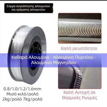Σύρμα συγκόλλησης καθαρού αλουμινίου ER1070 ER4043 ER4047 ER5356, αλουμίνο-μαγνησιο κράμα, συγκόλληση με προστασία αερίων, διάμετρος 1,2 mm
