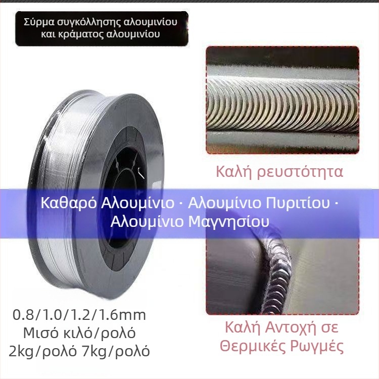 Σύρμα συγκόλλησης καθαρού αλουμινίου ER1070 ER4043 ER4047 ER5356, αλουμίνο-μαγνησιο κράμα, συγκόλληση με προστασία αερίων, διάμετρος 1,2 mm