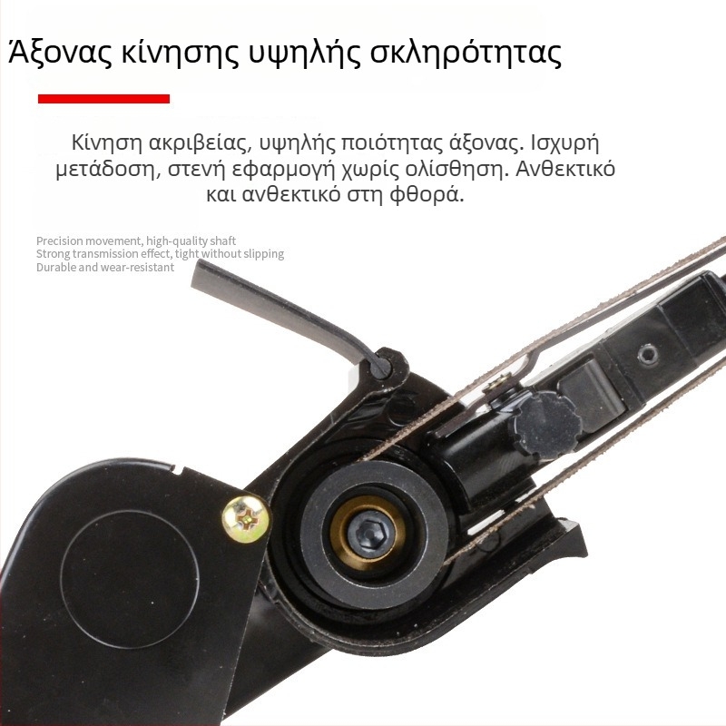 Πνευματική χειρολαβή για λείανση και γυάλισμα με περιστρεφομένη ταινία λείανσης 10/20 mm, ξηρή επεξεργασία, φορητό