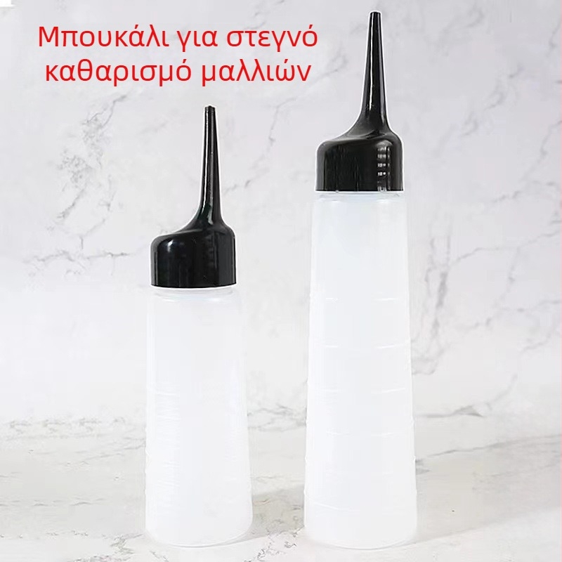 Μπουκάλι σαμπουάν με ευθύ στόμιο για το πλύσιμο μαλλιών, φιάλη σταγόνας για διάλυμα περμαν, φιάλη περιποίησης μαλλιών κομμωτηρίου