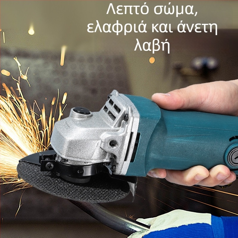 Χειροκίνητος μικρός γωνιακός τροχός για οικιακή χρήση — γυάλισμα, τρίψιμο και κοπή
