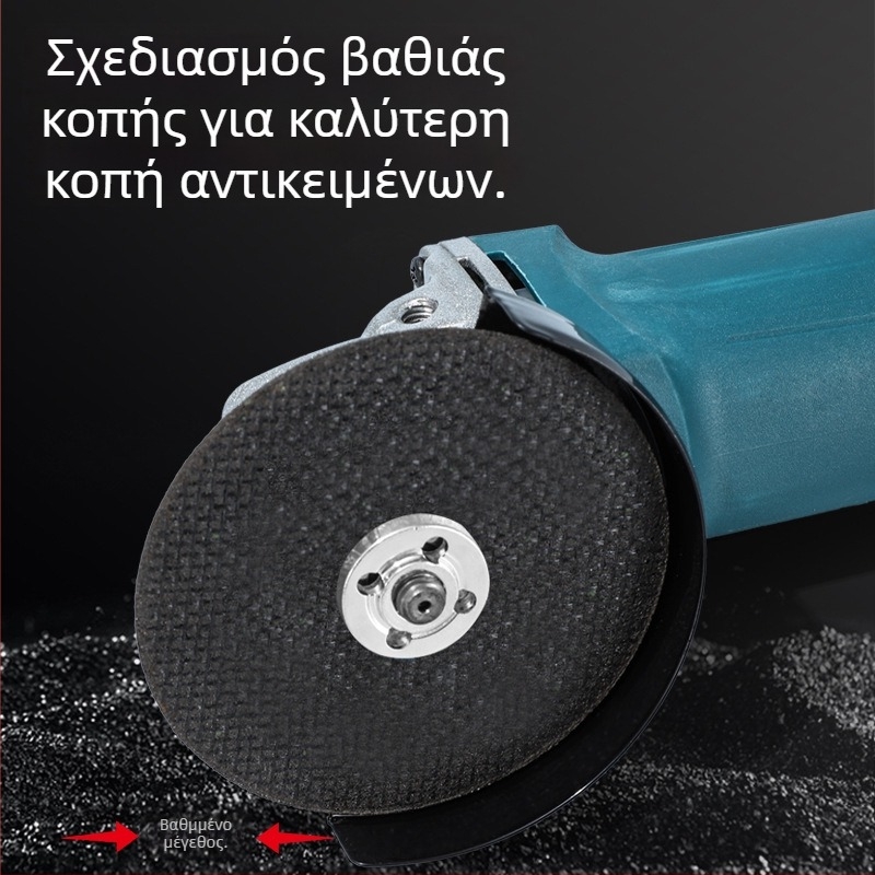Χειροκίνητος μικρός γωνιακός τροχός για οικιακή χρήση — γυάλισμα, τρίψιμο και κοπή