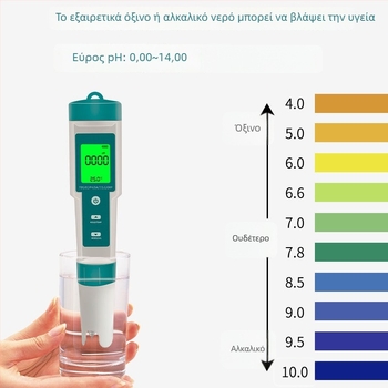 Οκτώ σε ένα μετρητής ποιότητας νερού με pH, TDS, EC, αλατότητα, SG, ORP, θερμοκρασία και H2